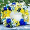 103PCS Blue Yellow Balloon Garland Arch Kit – Royal Blue, White & Yellow Balloons for Graduation 2026, Baby Shower, Birthday, Easter & Party Decorations
